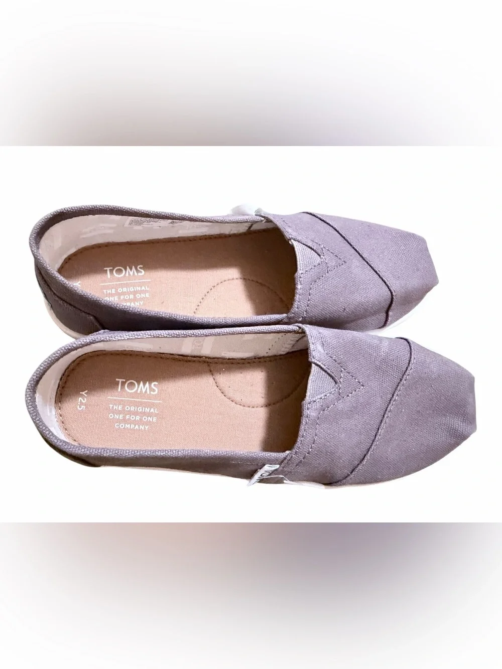 🌼🌟NIB TOMS KIDS Unisex Alpargata Canvas Slip-On Shoes in Mauve. Size 2.5